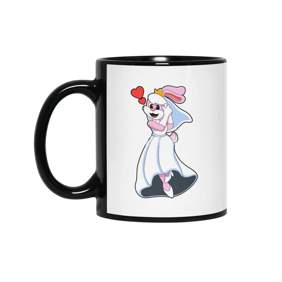 Bunny with Wedding dress & Crown Siyah Kupa