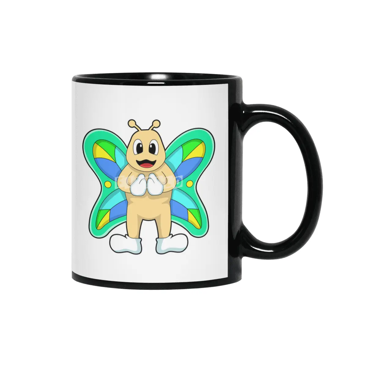 Butterfly happy Siyah Kupa