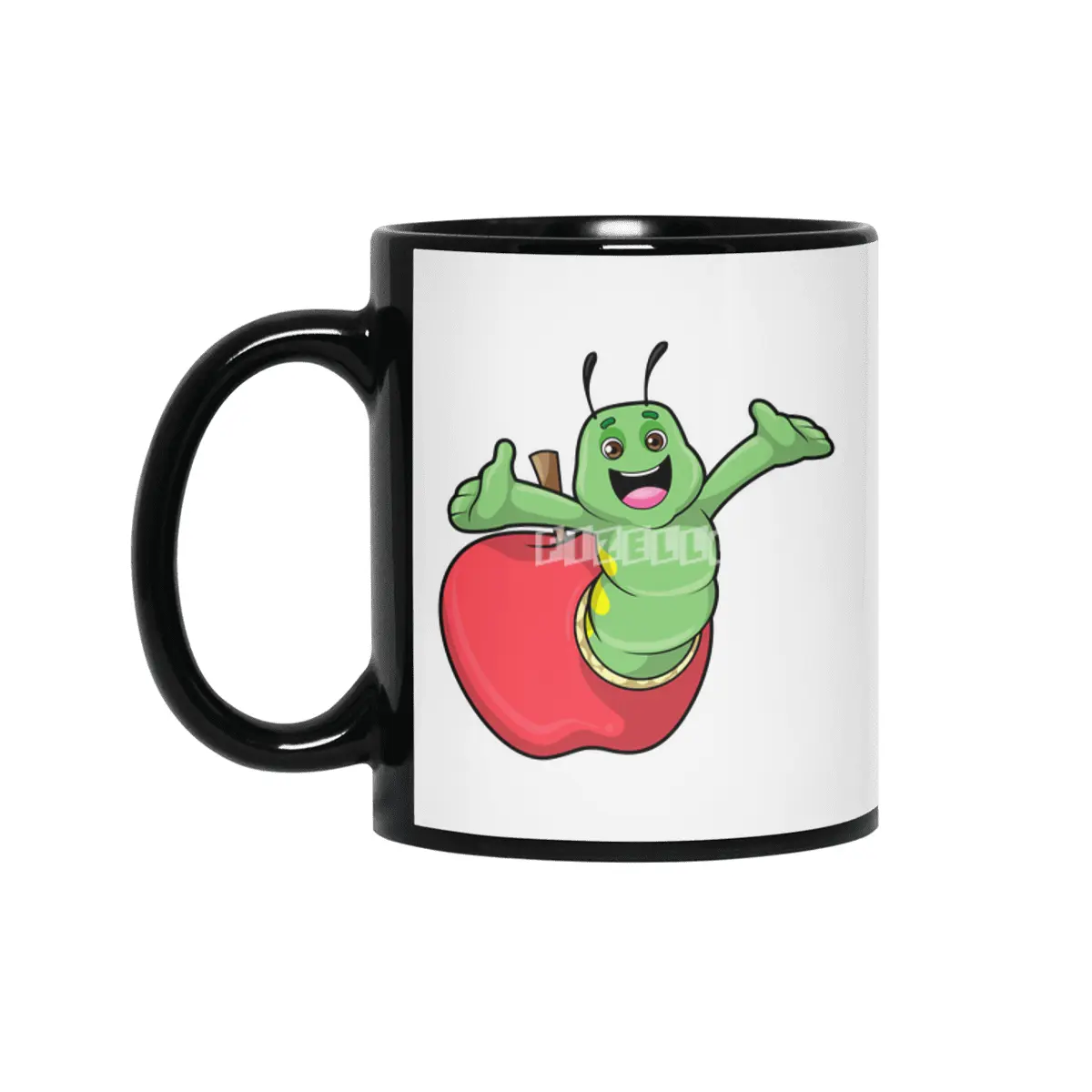Caterpillar with Apple Siyah Kupa