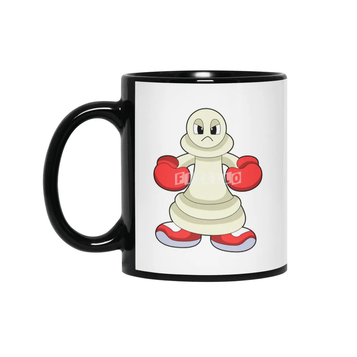 Chess piece Pawn as Boxer with Boxing gloves Siyah Kupa