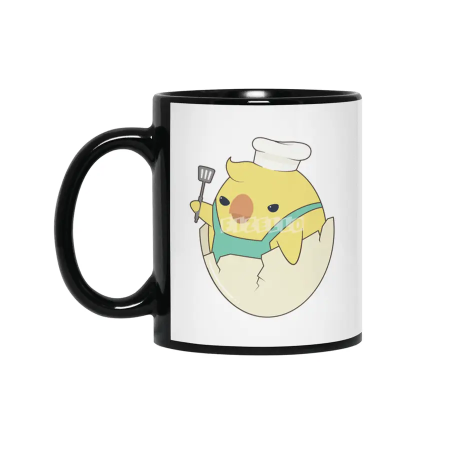 Chick as Cook with Chef's hat & Spatula Siyah Kupa