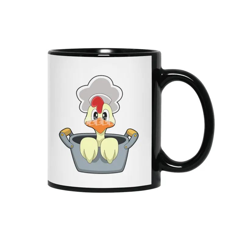 Chicken with Cooking pot Siyah Kupa