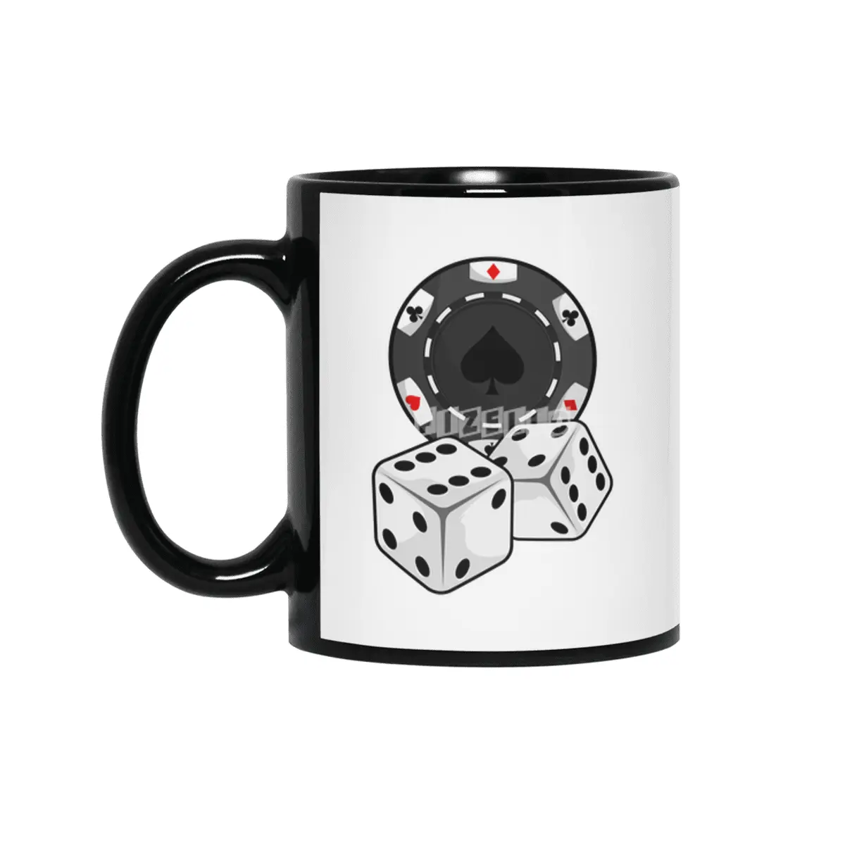 Chip & Dice for Poker Siyah Kupa