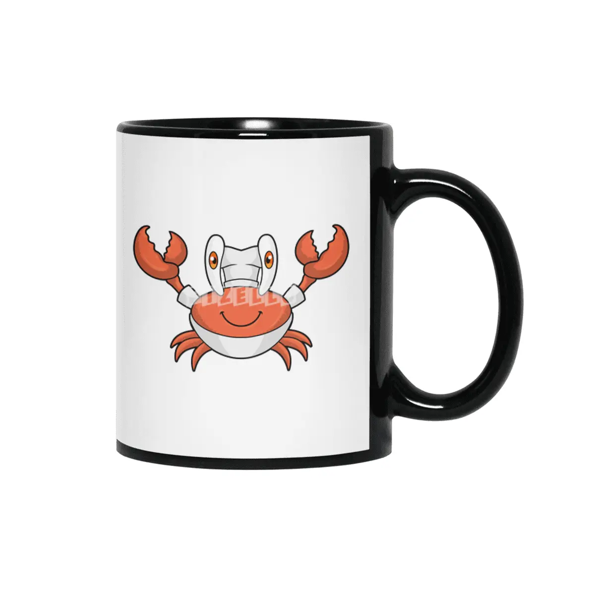 Crab as Cook with Cooking hat Siyah Kupa