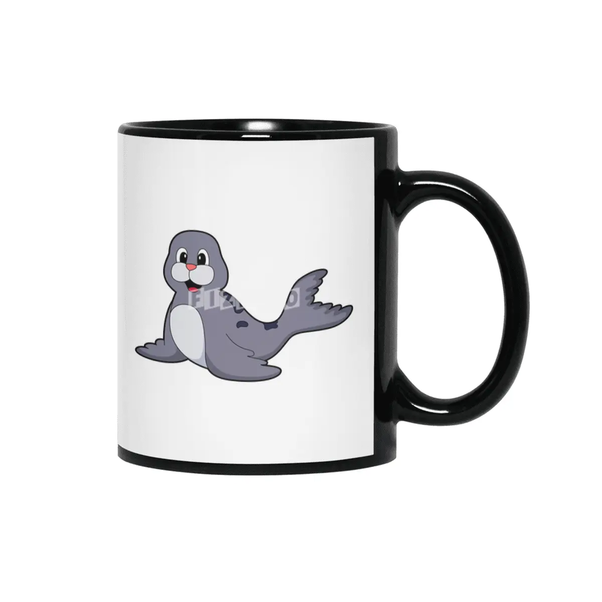 Cute Seal Siyah Kupa