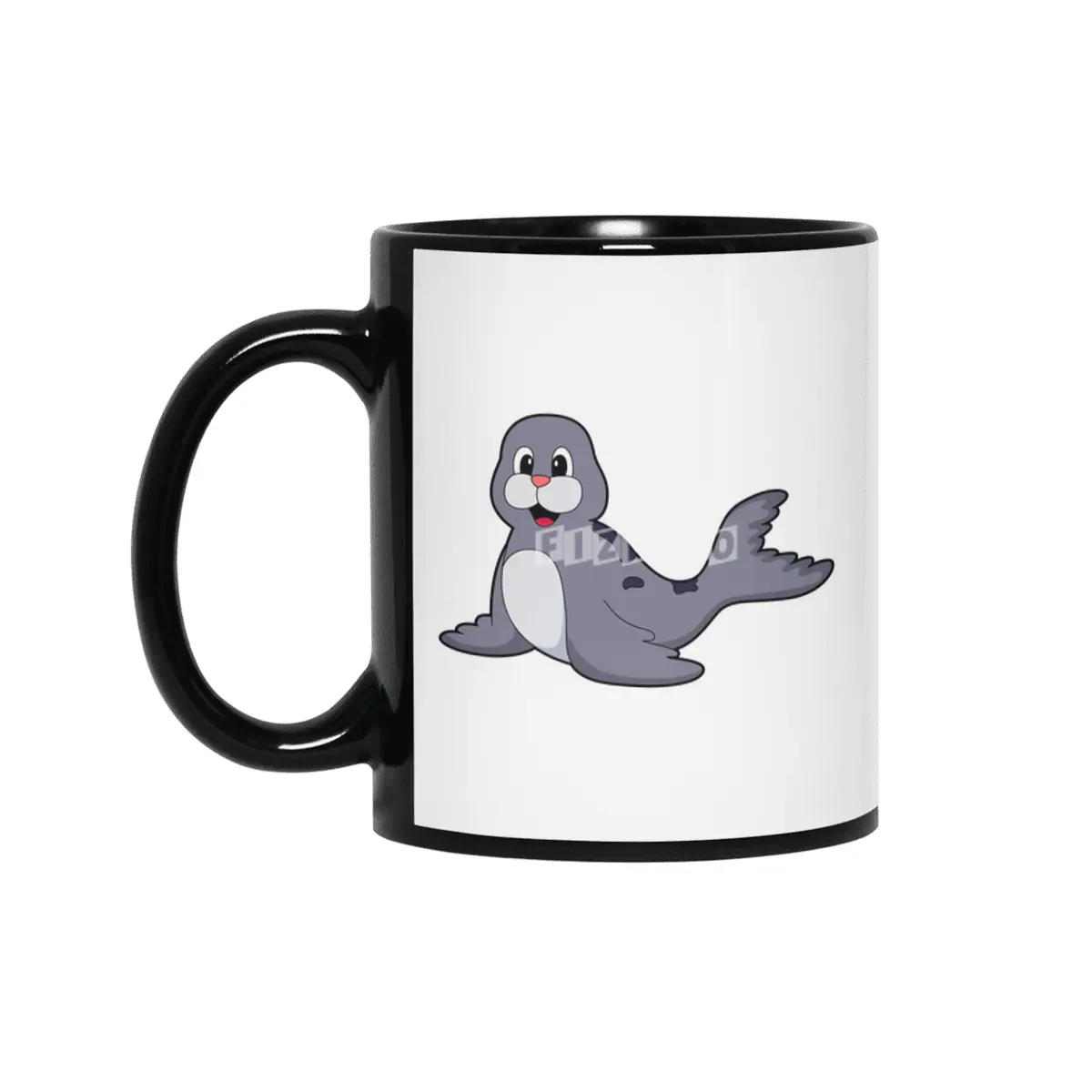 Cute Seal Siyah Kupa