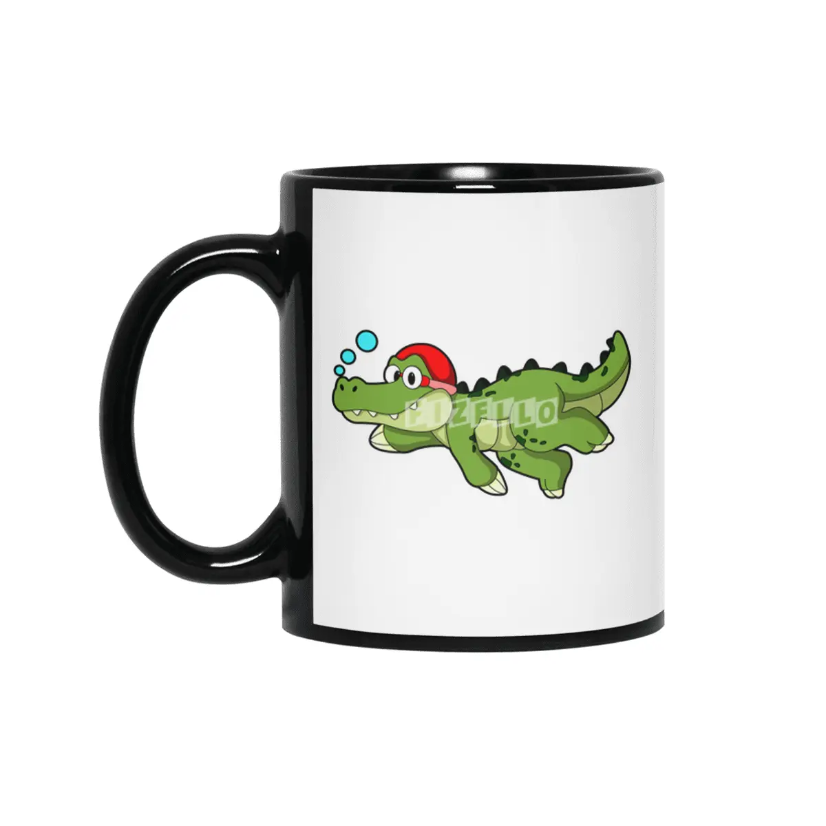 Dinosaur at Swimming under Water Siyah Kupa