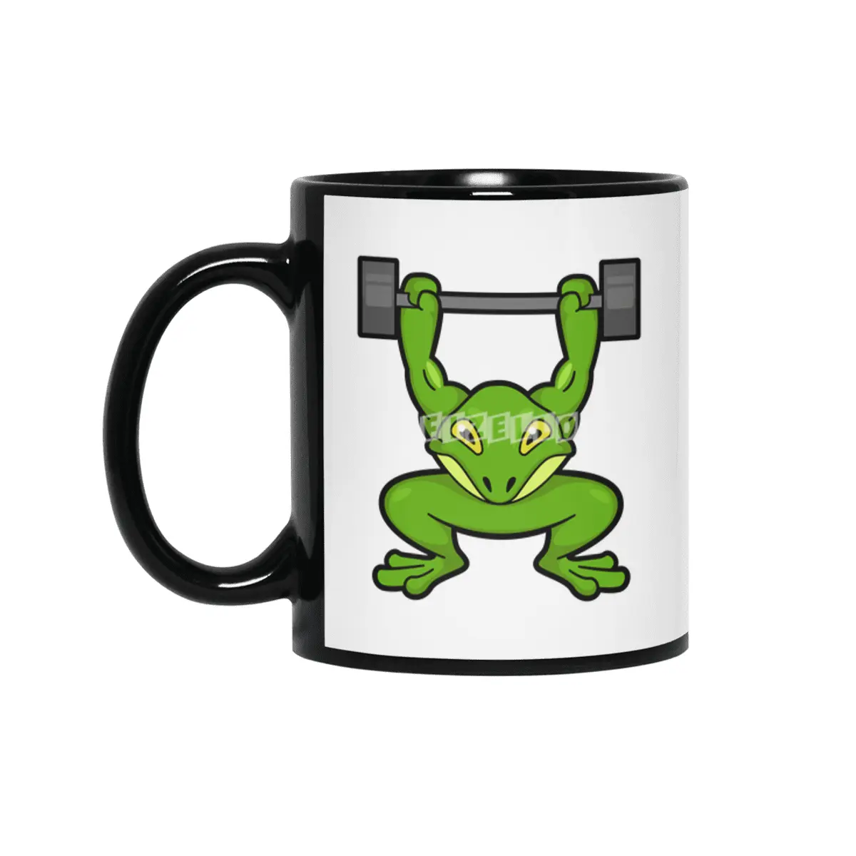 Frog at Bodybuilding with Barbell Siyah Kupa