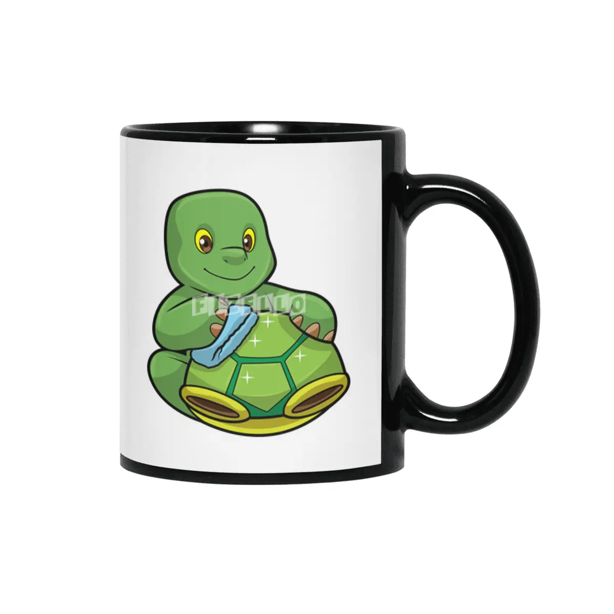 Turtle with Shell & Cleaning rag Siyah Kupa