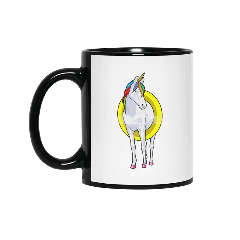 Unicorn at Swimming with Swim ring Siyah Kupa