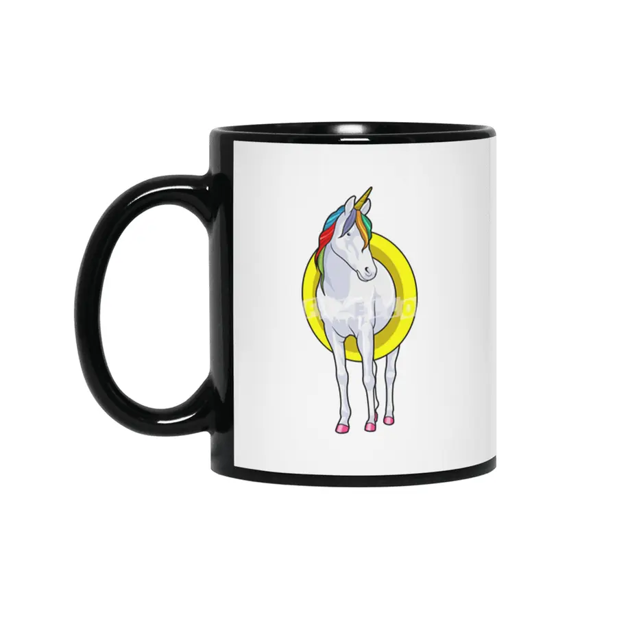Unicorn at Swimming with Swim ring Siyah Kupa