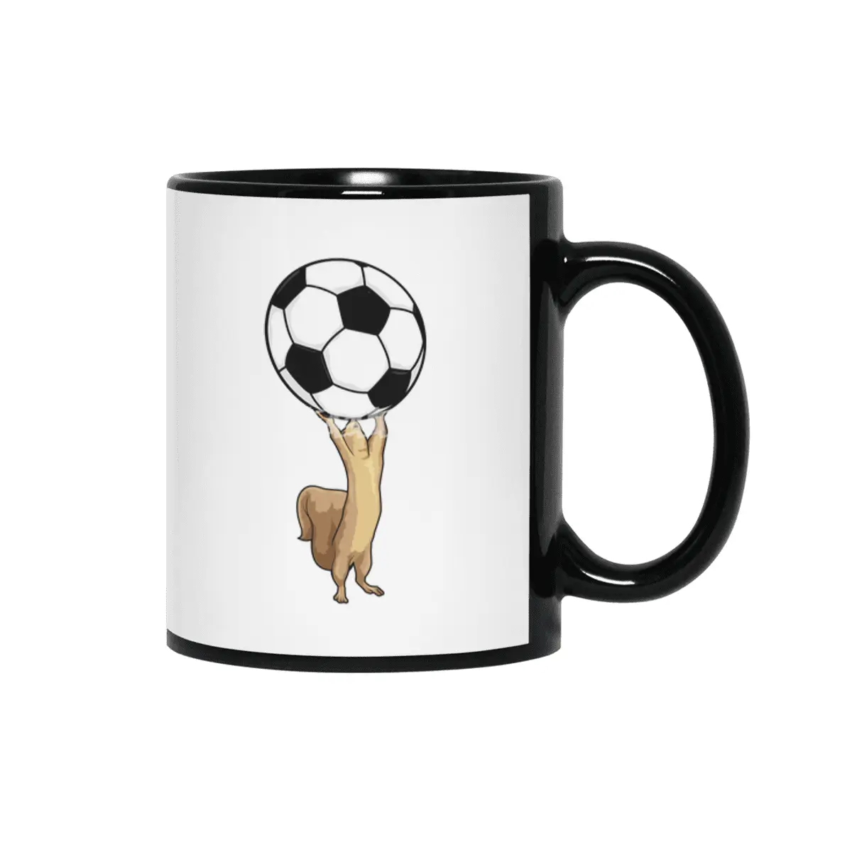 Squirrel with Soccer ball Siyah Kupa