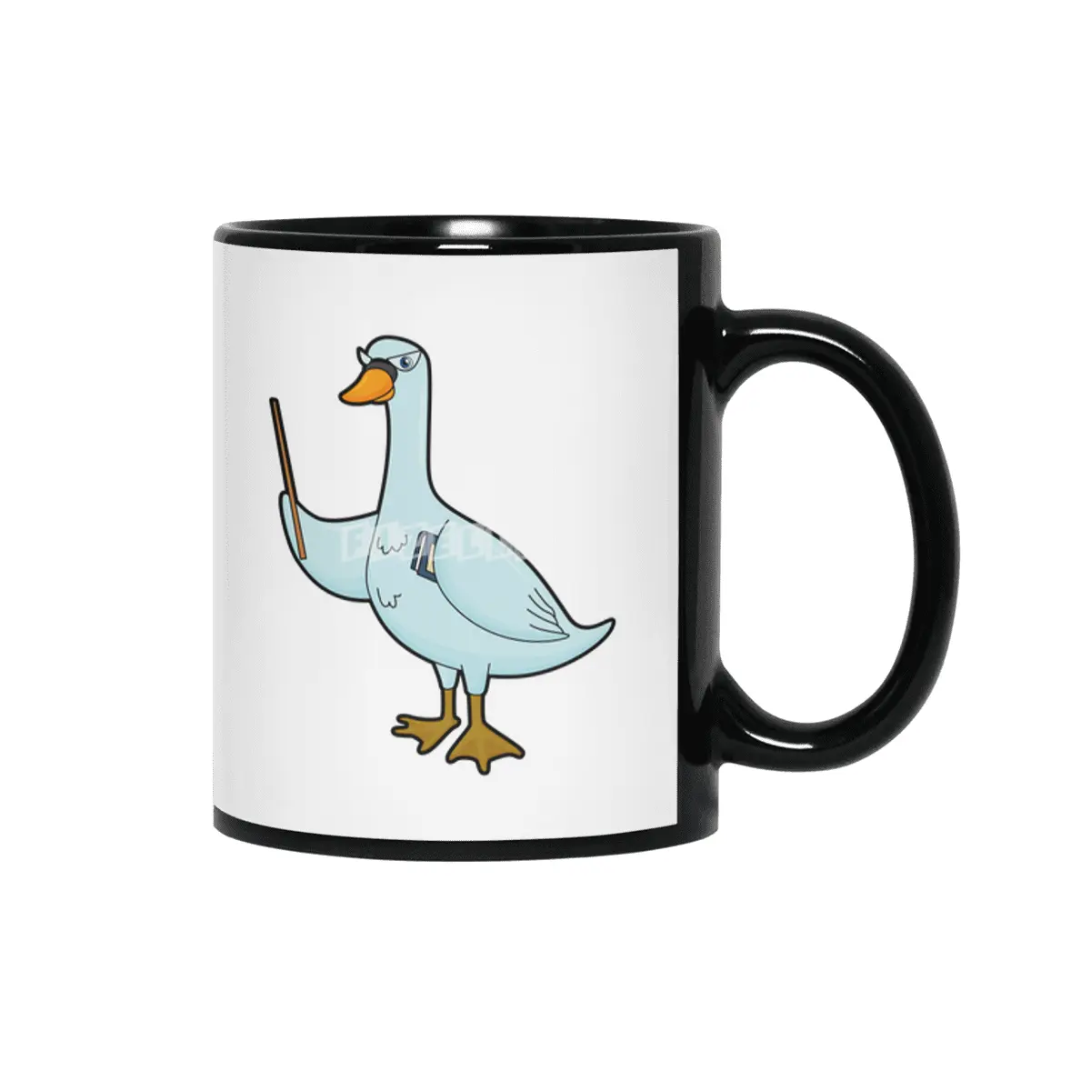 Swan as Teacher with Book & Pointer Siyah Kupa