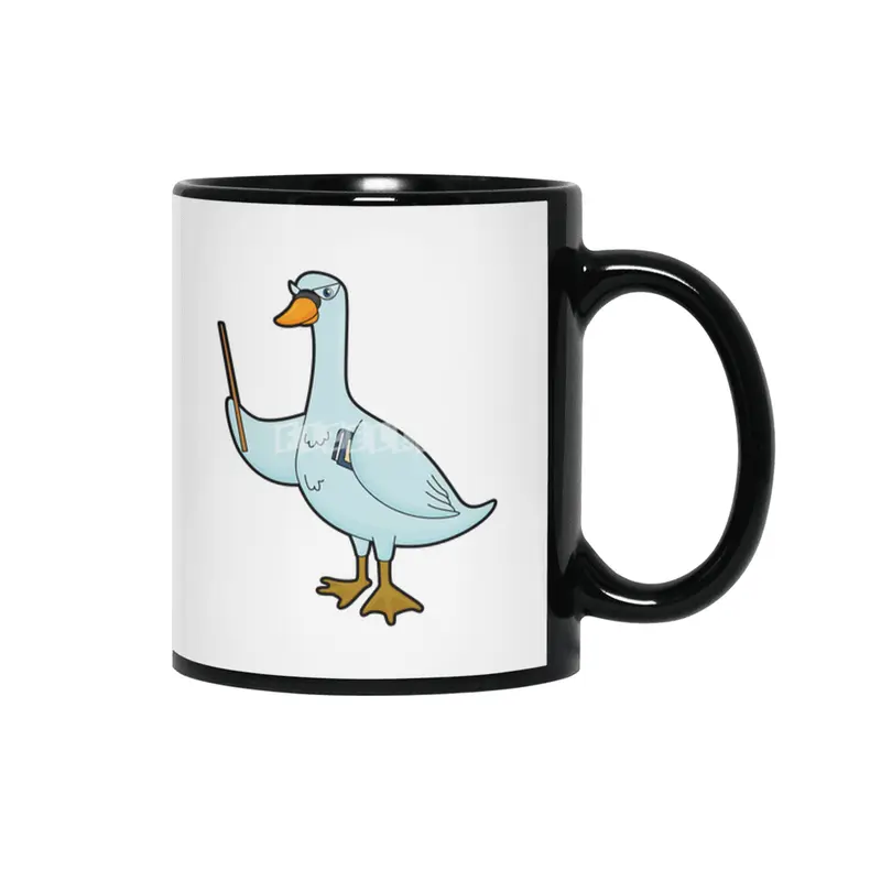 Swan as Teacher with Book & Pointer Siyah Kupa