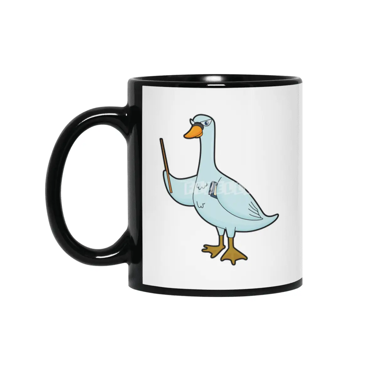 Swan as Teacher with Book & Pointer Siyah Kupa
