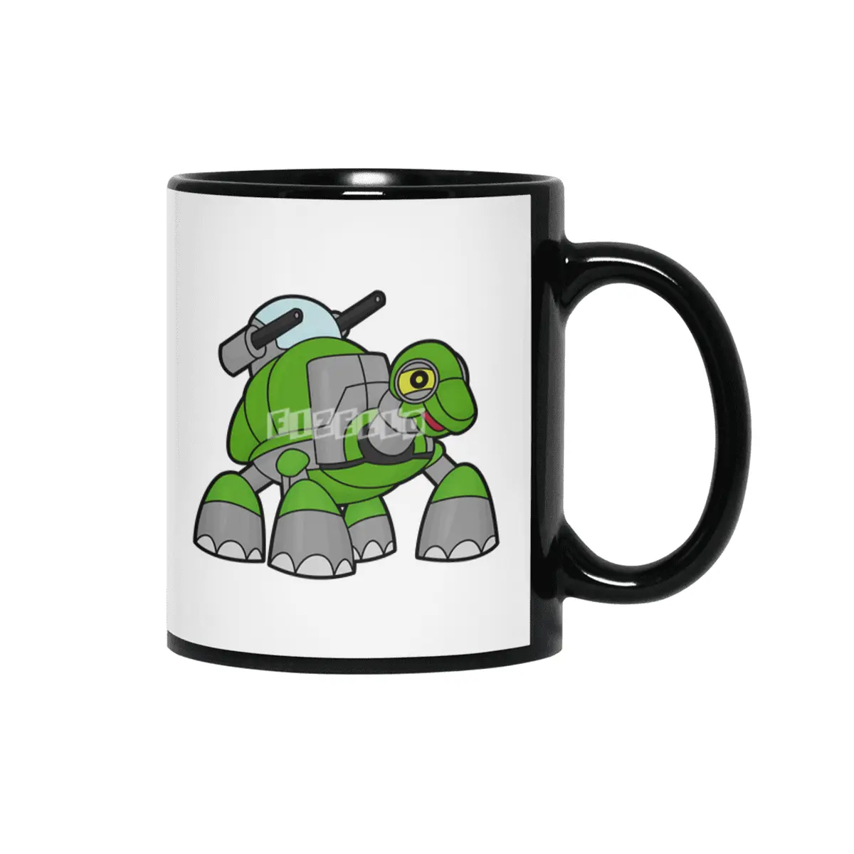 Turtle as Robot with Cannons Siyah Kupa