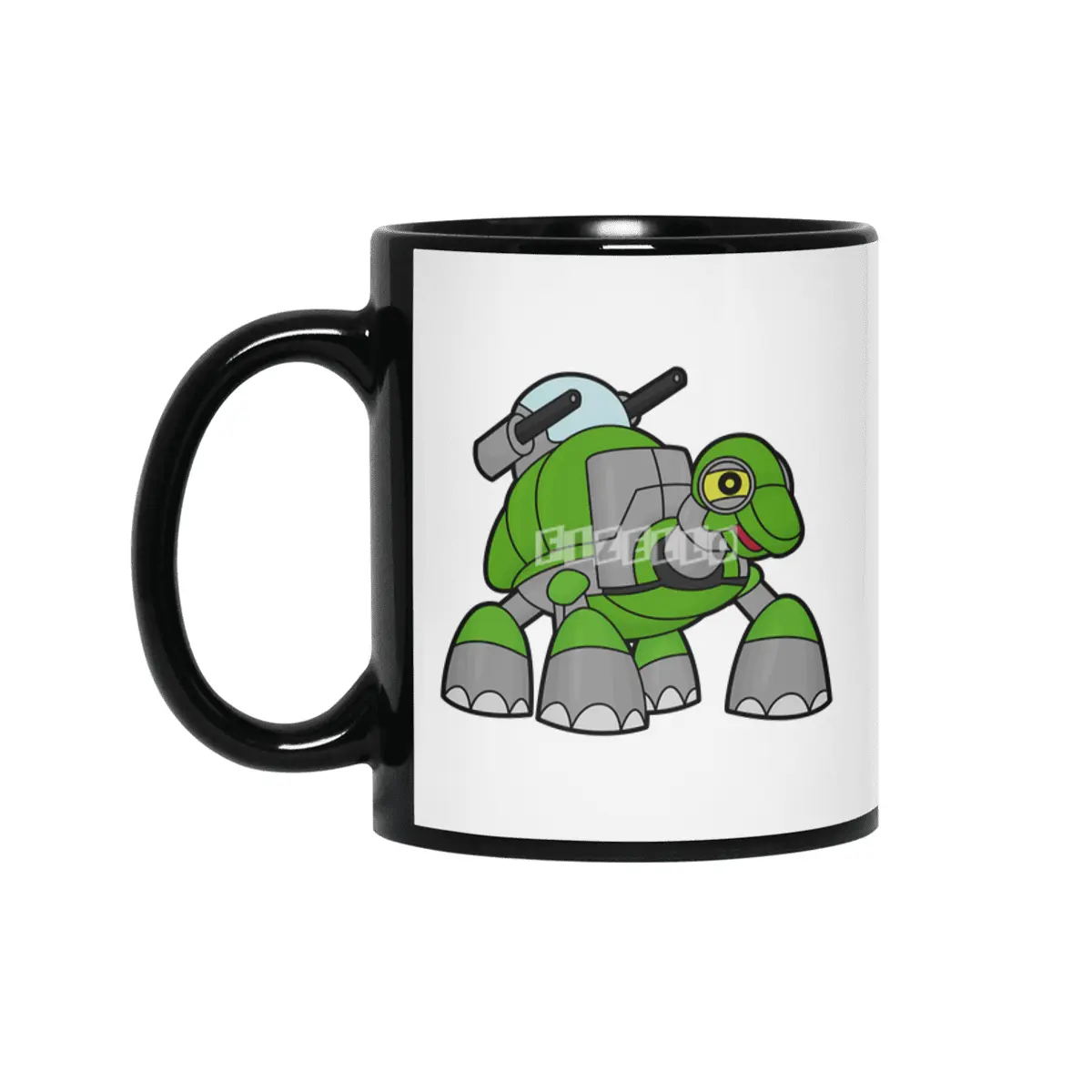 Turtle as Robot with Cannons Siyah Kupa