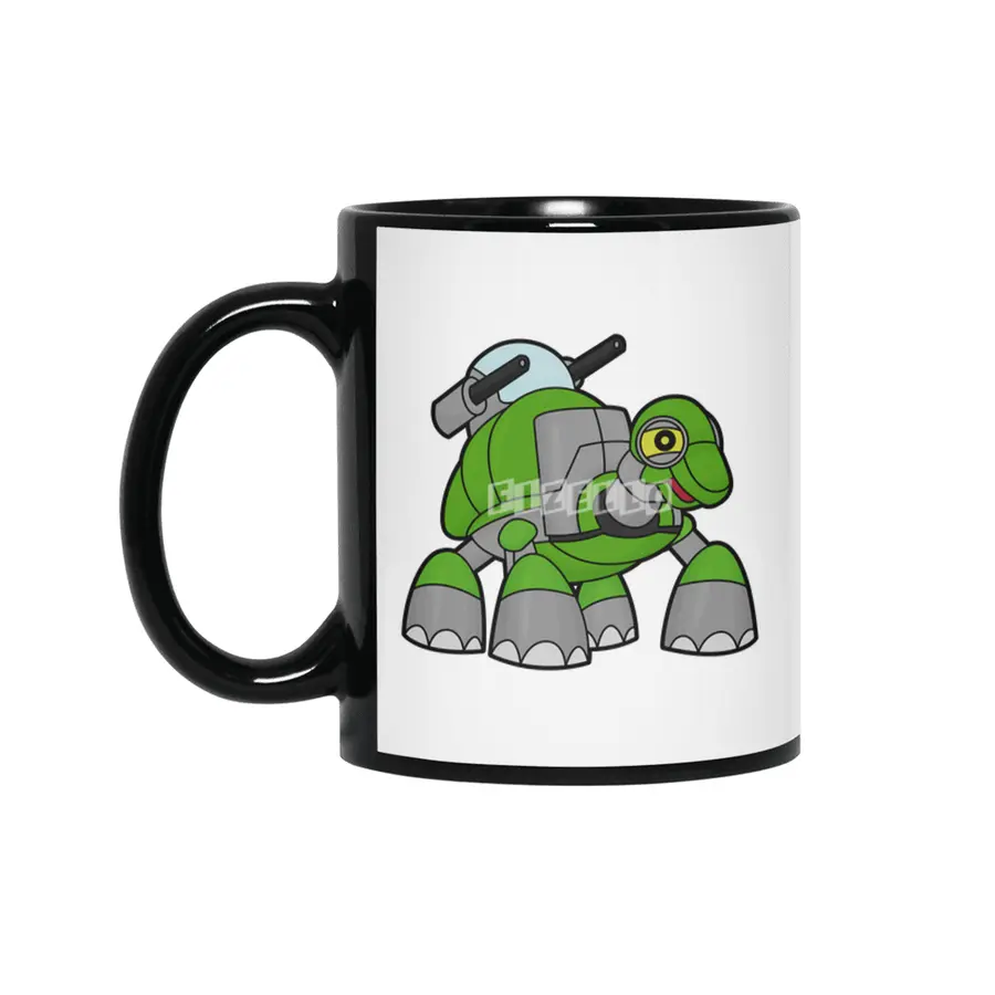Turtle as Robot with Cannons Siyah Kupa