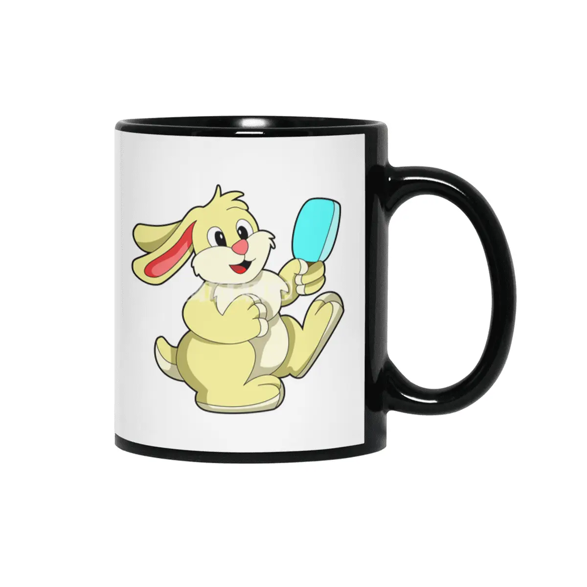 Rabbit with Popsicle Siyah Kupa
