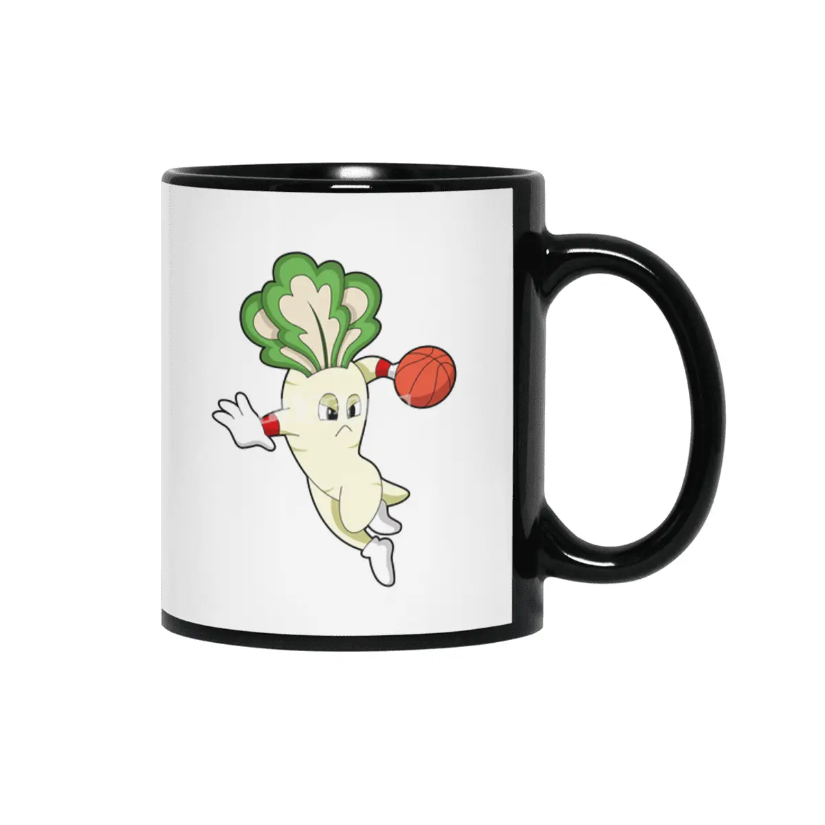 Radish at Basketball Sports Siyah Kupa