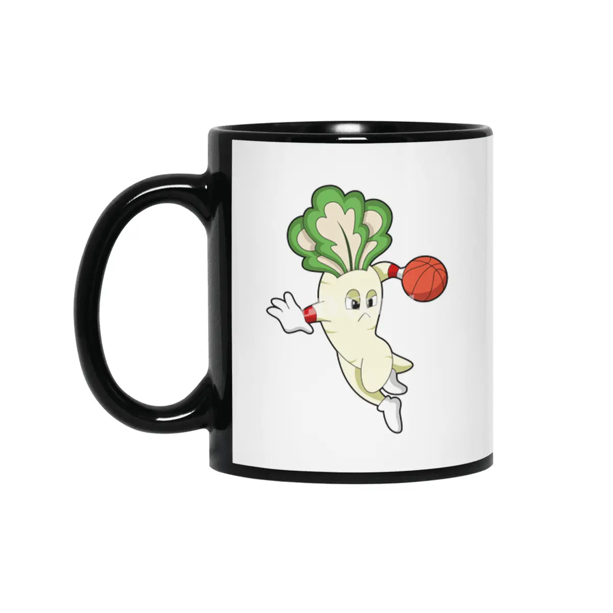 Radish at Basketball Sports Siyah Kupa