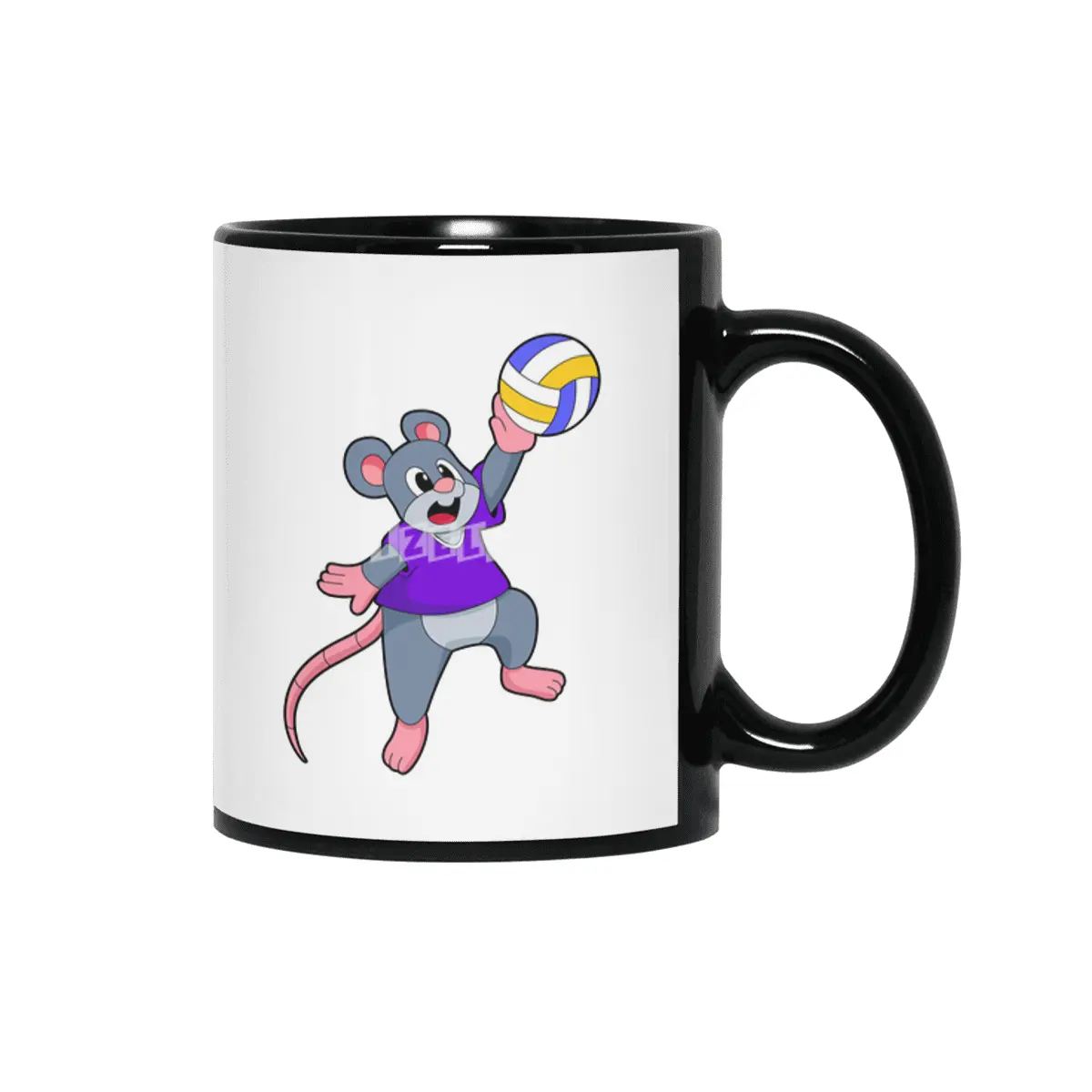 Rat at Volleyball Sports Siyah Kupa