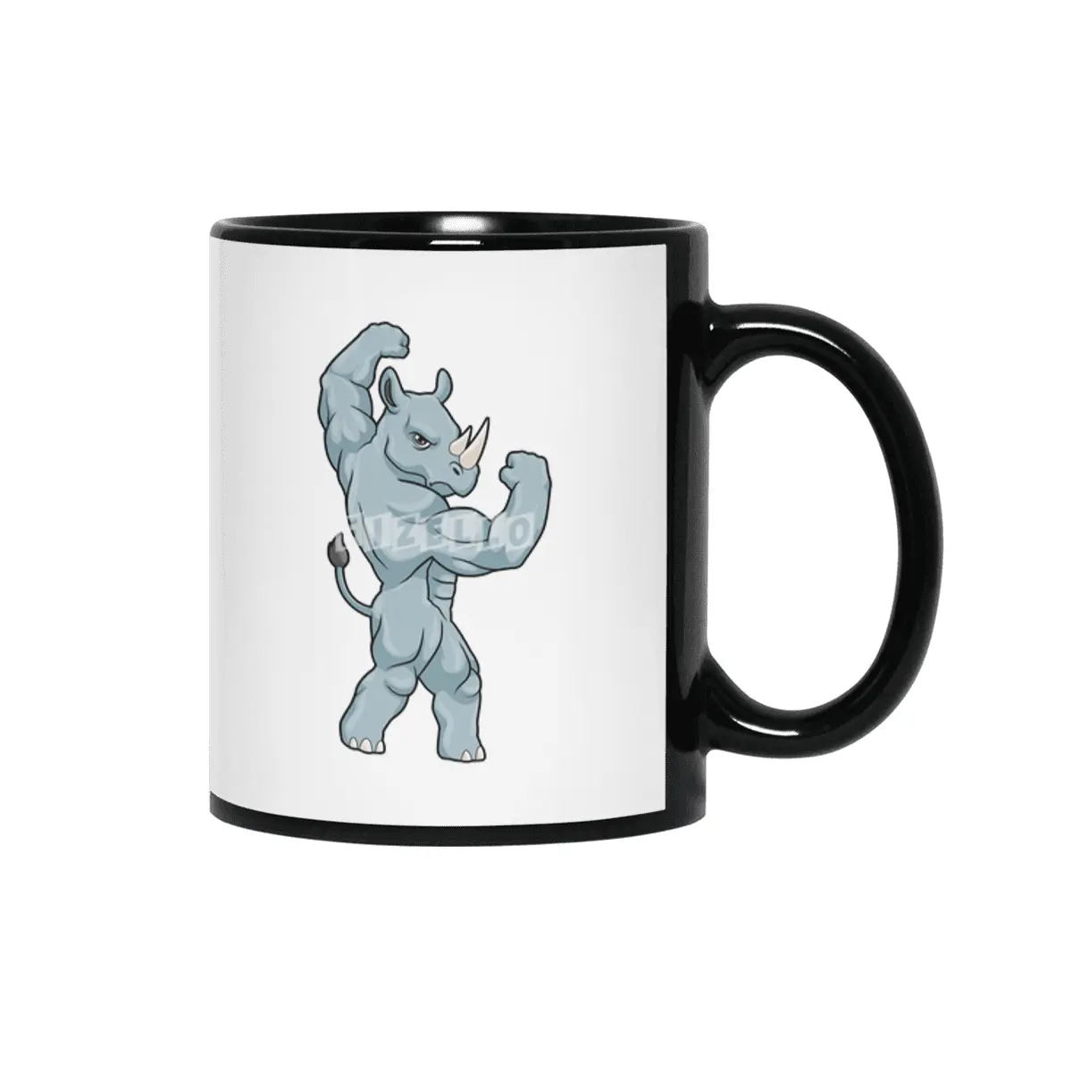 Rhino as Bodybuilder extreme Siyah Kupa