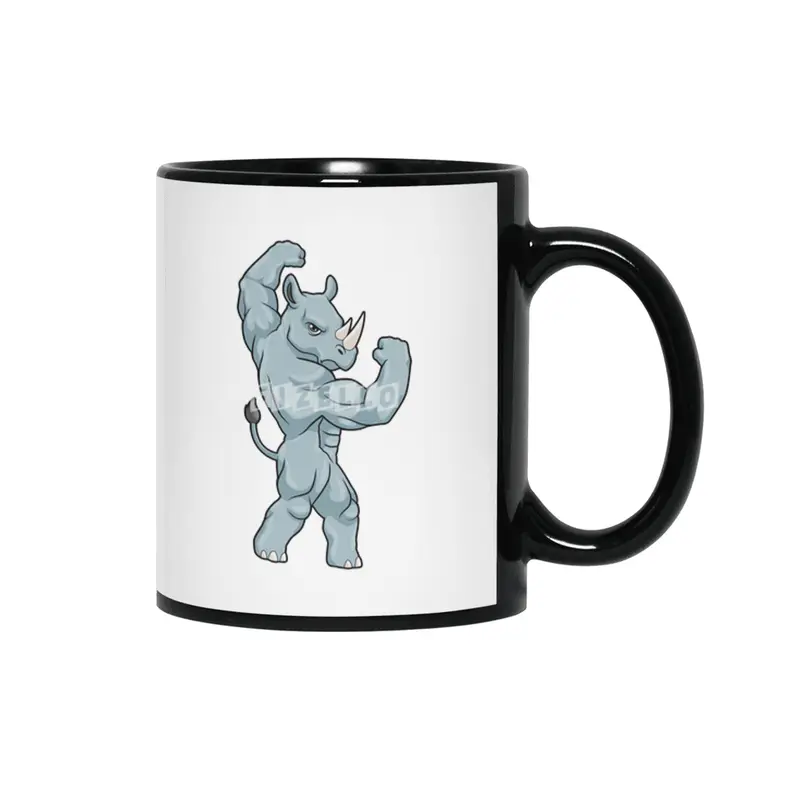 Rhino as Bodybuilder extreme Siyah Kupa