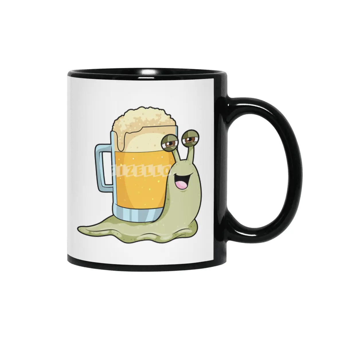 Snail with Glass of Beer Siyah Kupa