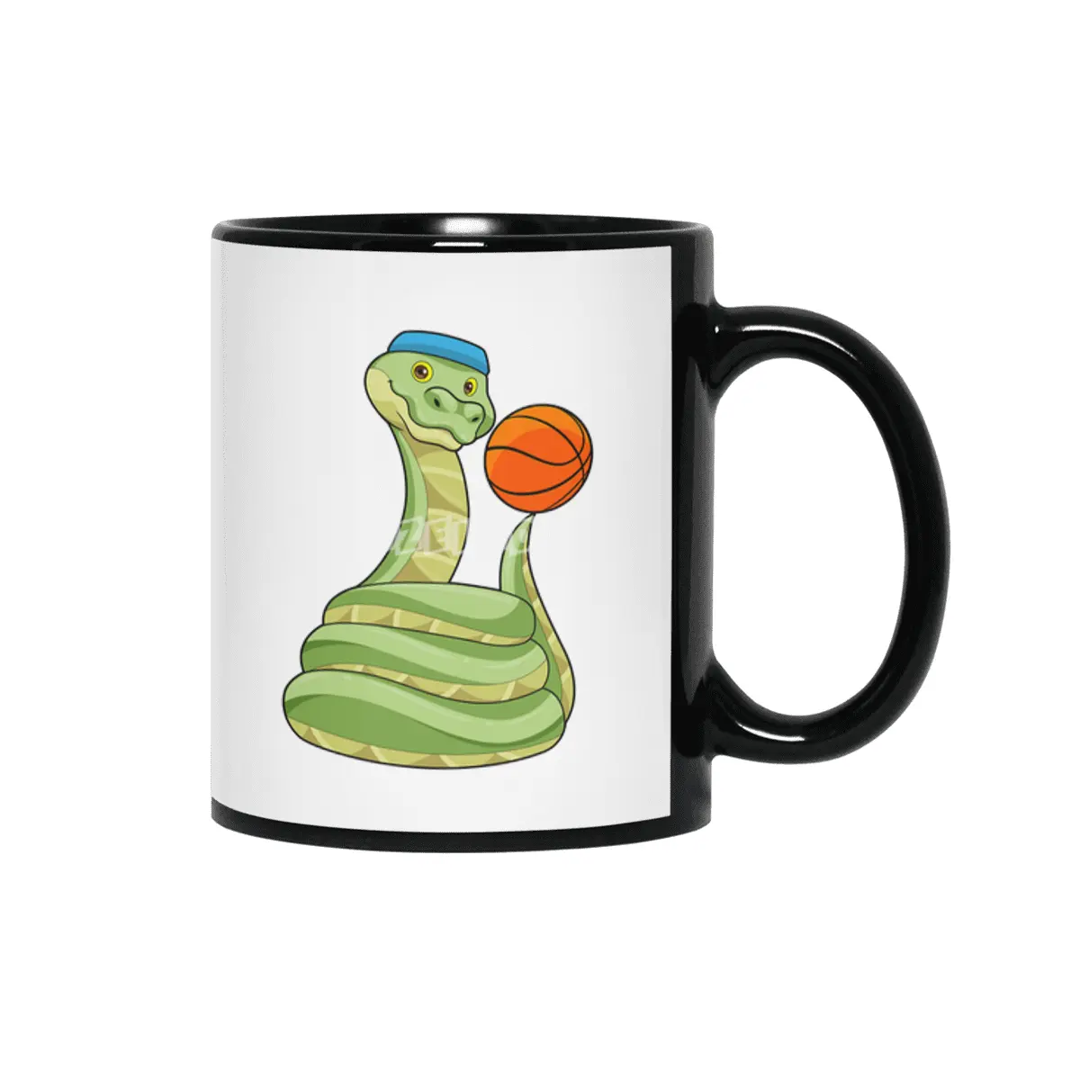 Snake at Basketball Sports Siyah Kupa