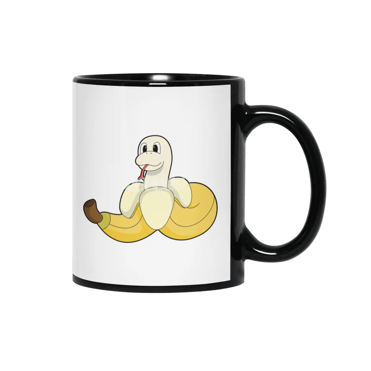 Snake with Banana Siyah Kupa