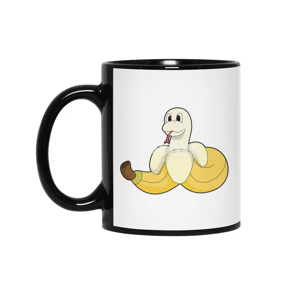 Snake with Banana Siyah Kupa