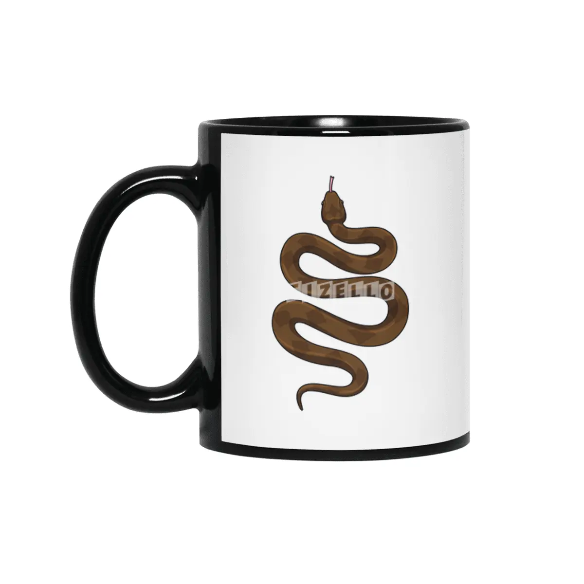 Snake with brown Stripes Siyah Kupa