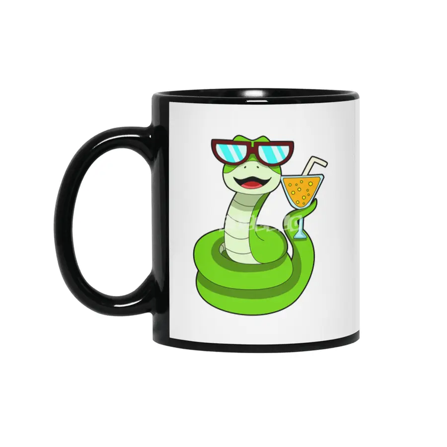 Snake with Drink Siyah Kupa