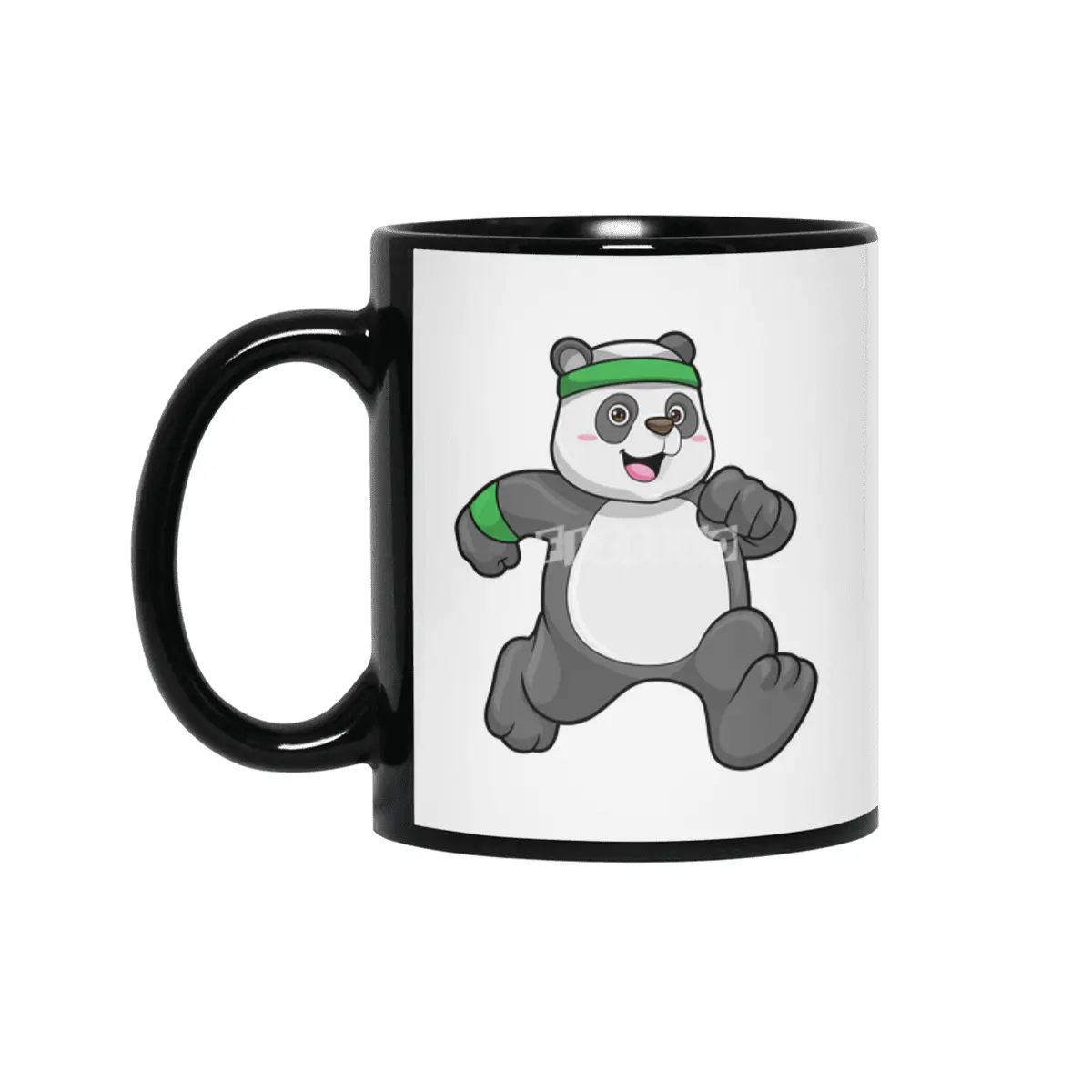 Panda at Jogging with Headband & Sweatband Siyah Kupa