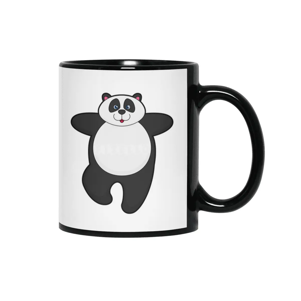 Panda at Yoga Stretching exercise Siyah Kupa