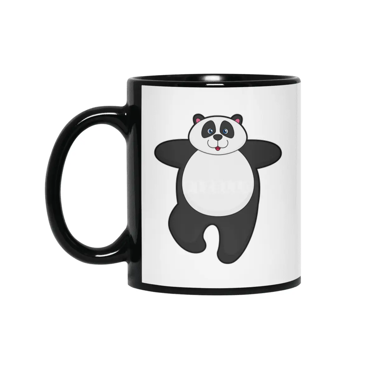 Panda at Yoga Stretching exercise Siyah Kupa
