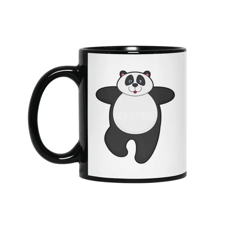 Panda at Yoga Stretching exercise Siyah Kupa