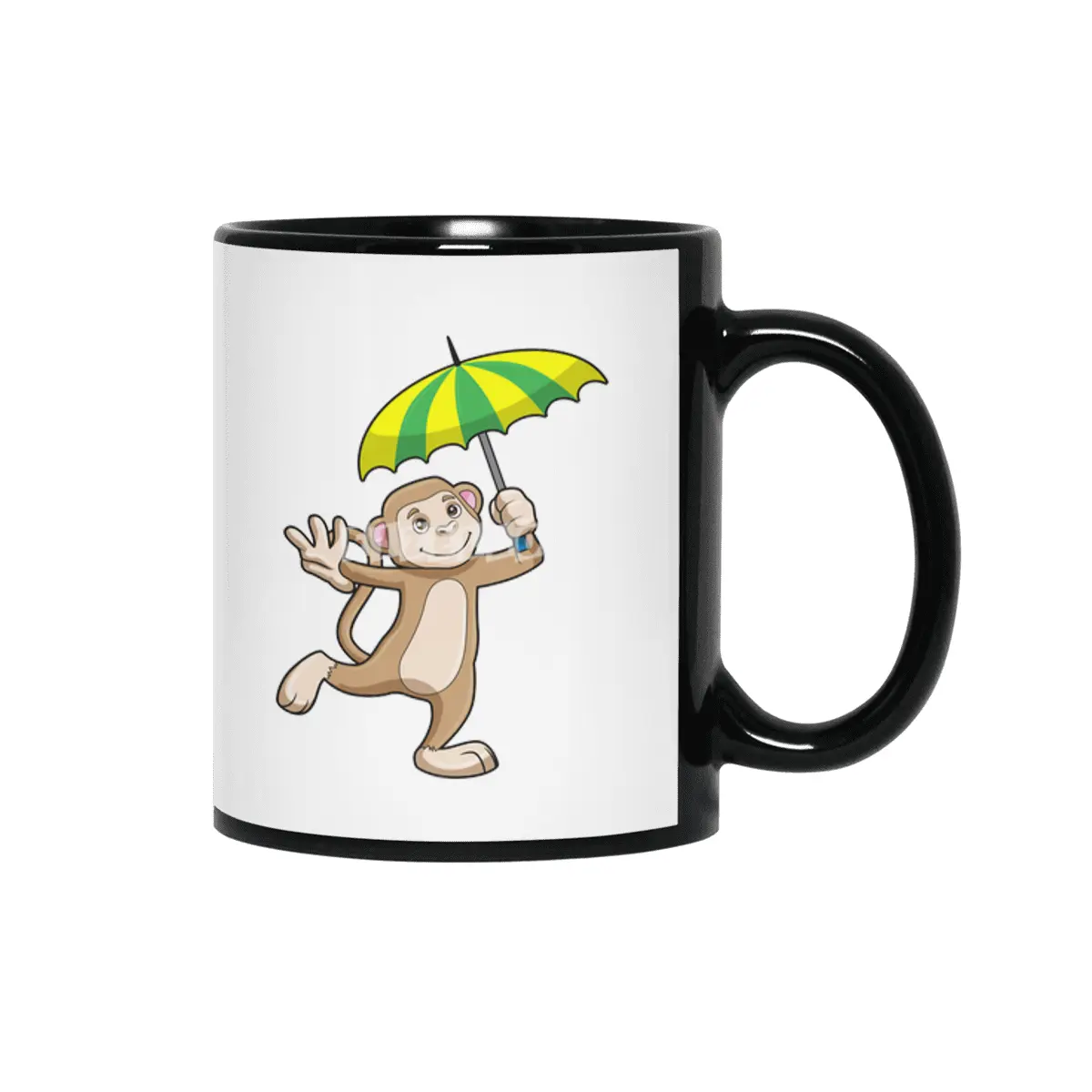 Monkey Rain Umbrella Siyah Kupa