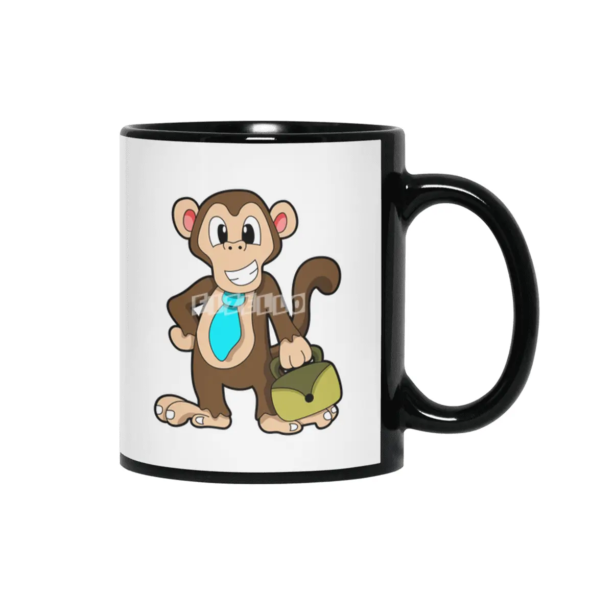 Monkey with Bag Siyah Kupa