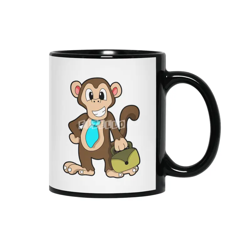 Monkey with Bag Siyah Kupa