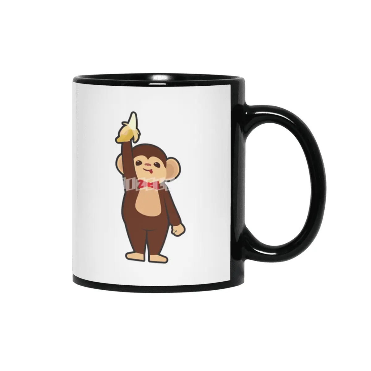 Monkey with Banana Siyah Kupa