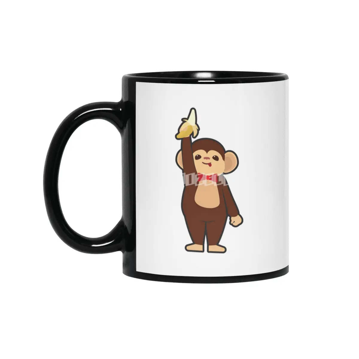 Monkey with Banana Siyah Kupa