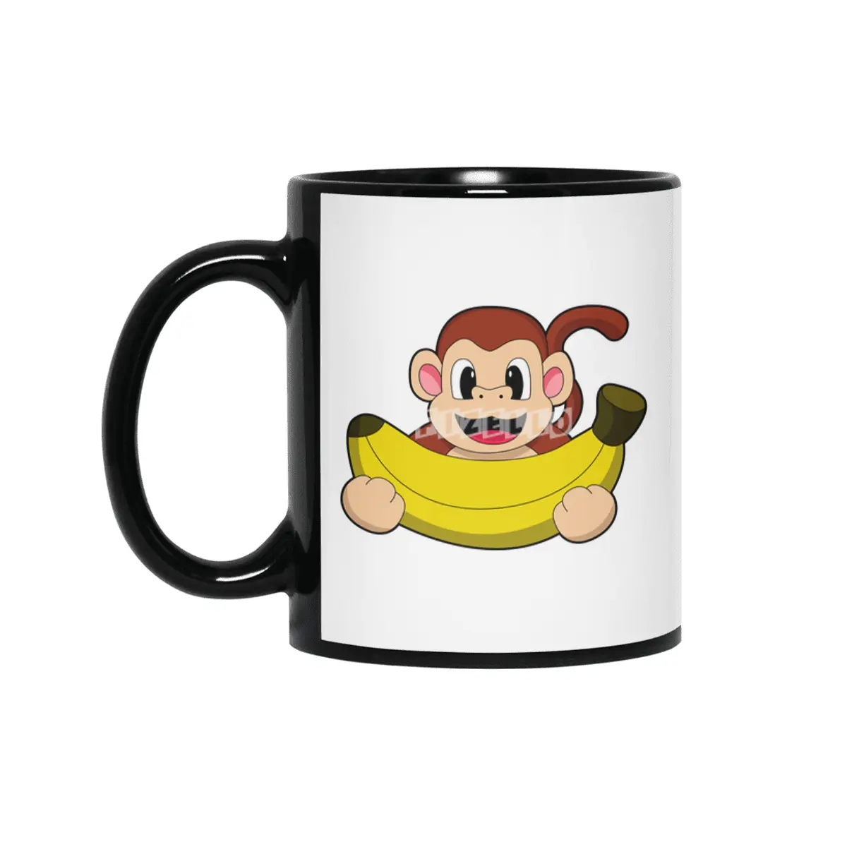Monkey with Banana Siyah Kupa