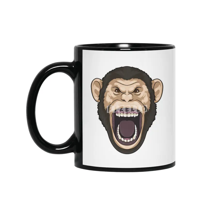 Monkey with black Hairs Siyah Kupa