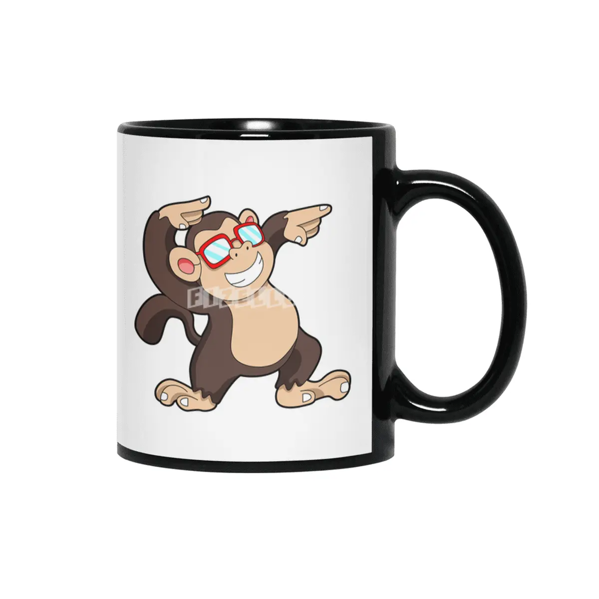 Monkey with Sunglasses Siyah Kupa