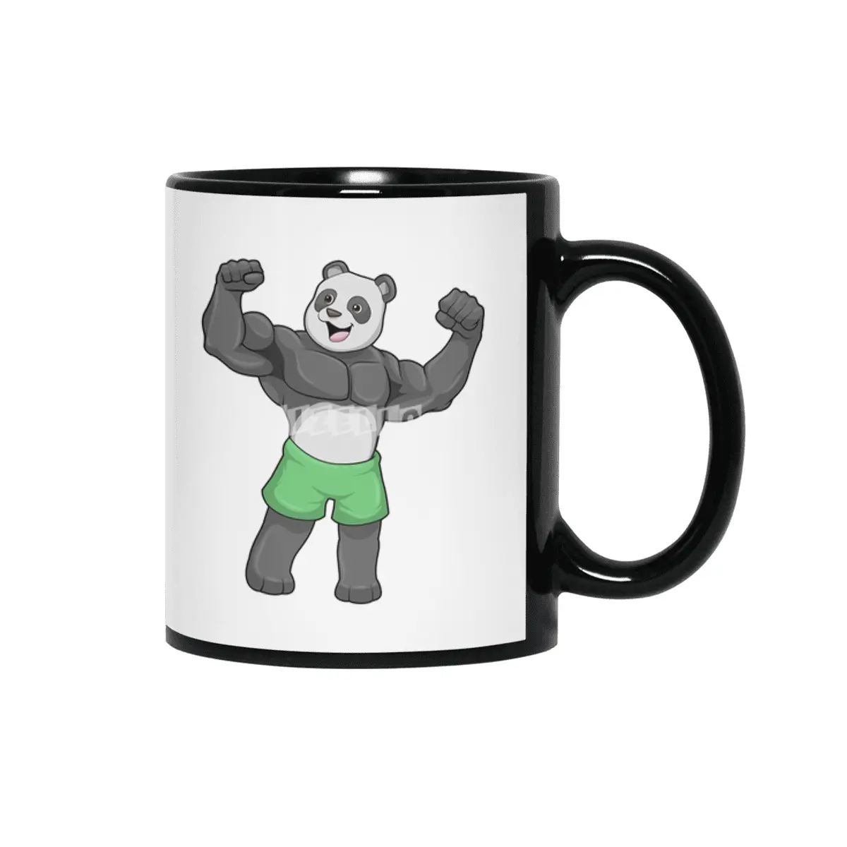Panda as Bodybuilder at Bodybuilding Siyah Kupa