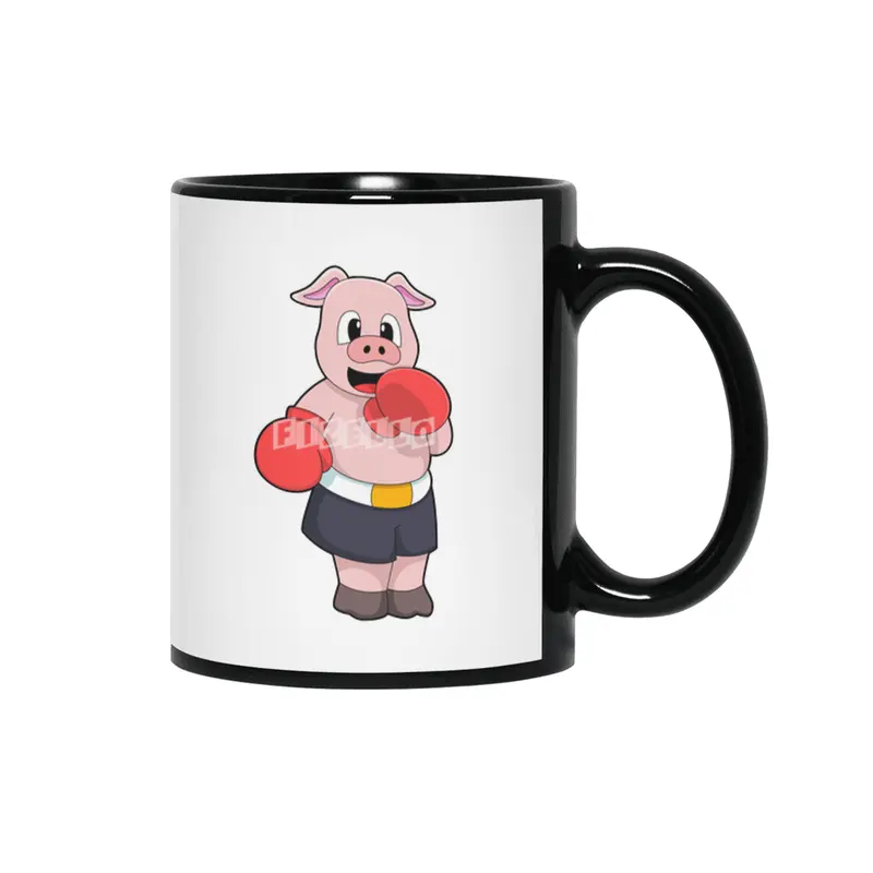 Pig as Boxer at Boxing Siyah Kupa