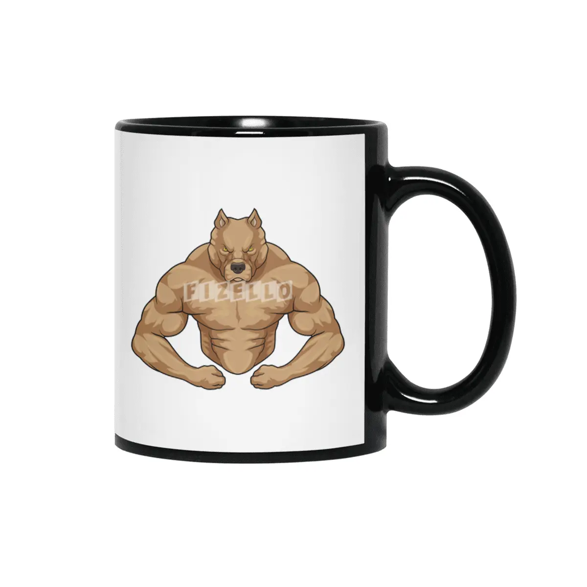 Pitbull as Bodybuilder extreme Siyah Kupa