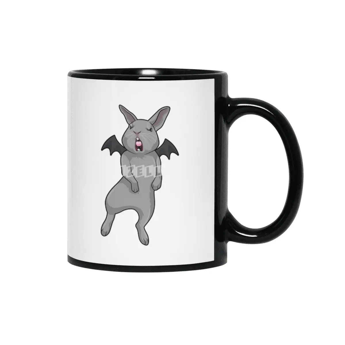 Rabbit with Bat wing Siyah Kupa